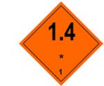 Знак опасности для опасных грузов подкласса 1.4